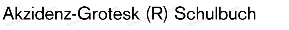 Akzidenz-Grotesk (R) Schulbuch 2 Regular字体转换